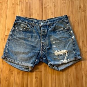 Vintage Levi’s Cutoff Cuffed Jean Shorts
